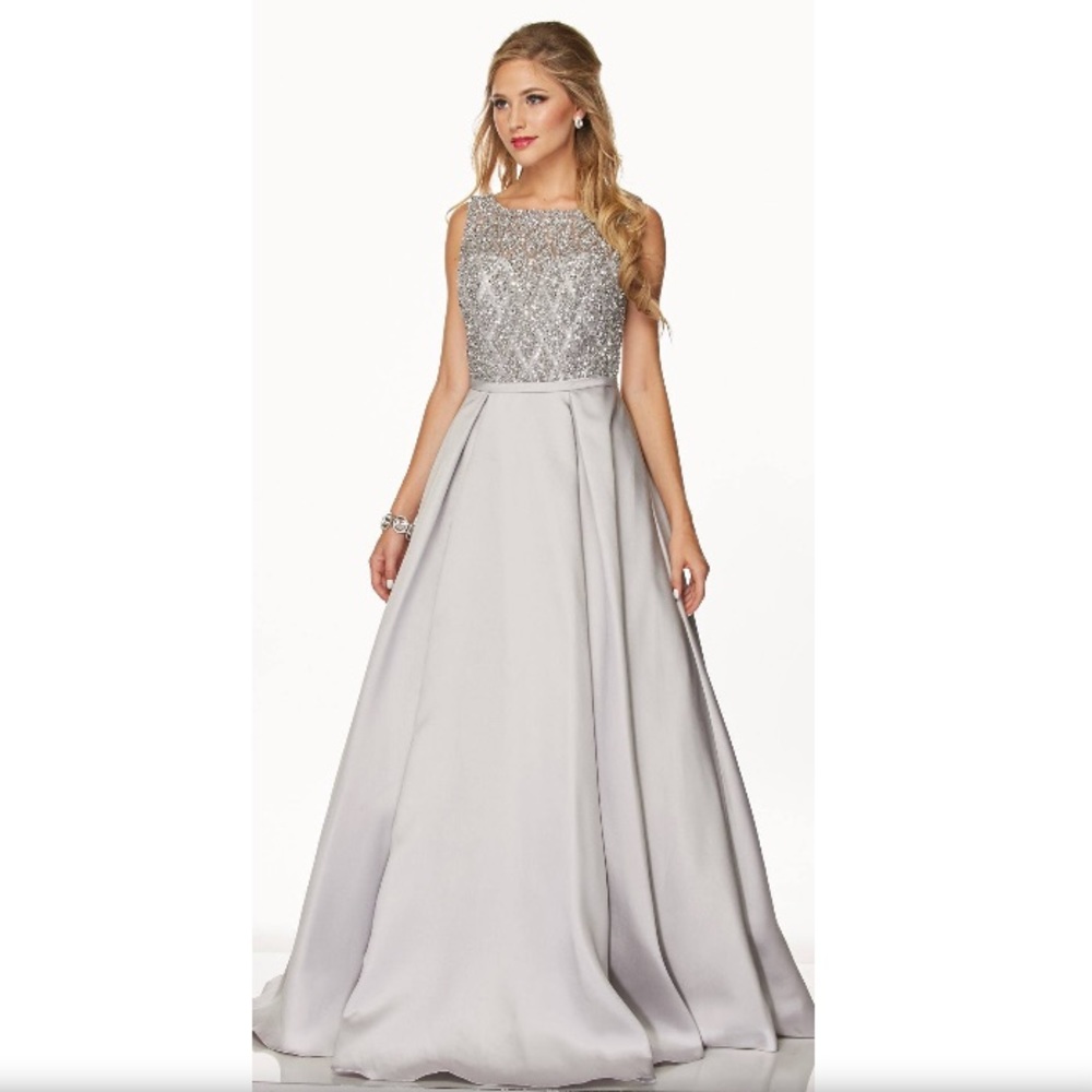 Juliet Silver Beaded Prom Dress